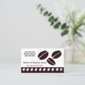 Coffee Bean Espresso Stand Loyalty Punch Card Treuekarte (Stehend Vorderseite)
