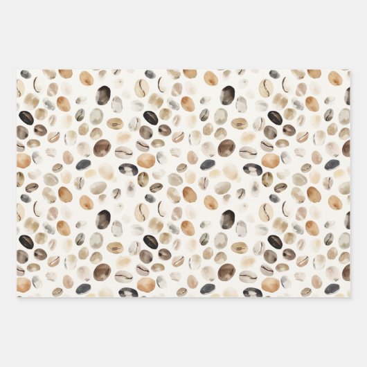 Coffee Bean Hearts Coffee First Geschenkpapier Set (Vorderseite 2)