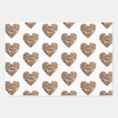 Coffee Bean Hearts Kaffee zuerst Geschenkpapier Set (Vorderseite 3)