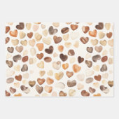 Coffee Bean Hearts Kaffee zuerst Geschenkpapier Set (Vorderseite)