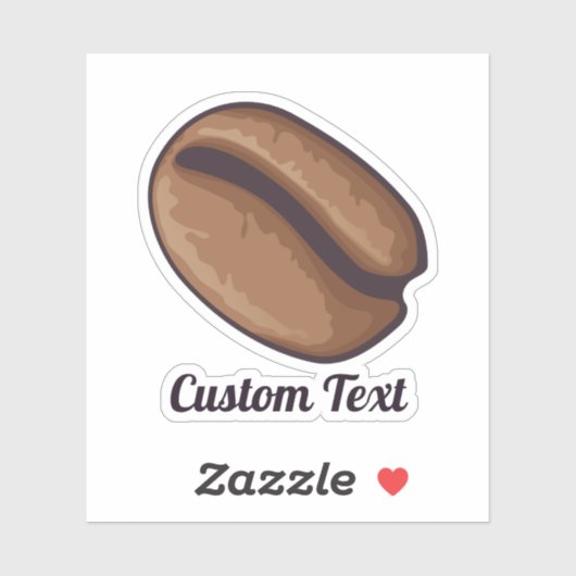 Coffee Bean Icon Aufkleber (Blatt)