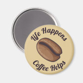 Coffee Bean Icon Magnet (Vorderseite/Rückseite)