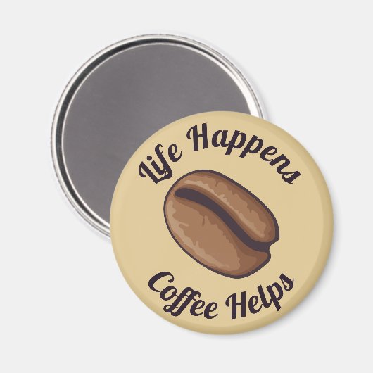 Coffee Bean Icon Magnet (Vorderseite/Rückseite)
