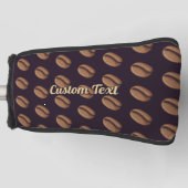 Coffee Bean Icon Muster Golf Head Cover Headcover (Vorderseite)
