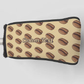 Coffee Bean Icon Muster Golf Head Cover Headcover (Vorderseite)