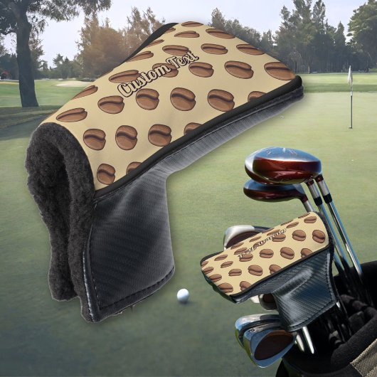 Coffee Bean Icon Muster Golf Head Cover Headcover