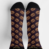 Coffee Bean Icon Muster Socken (Oben)