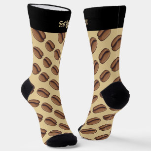 Coffee Bean Icon Muster Socken
