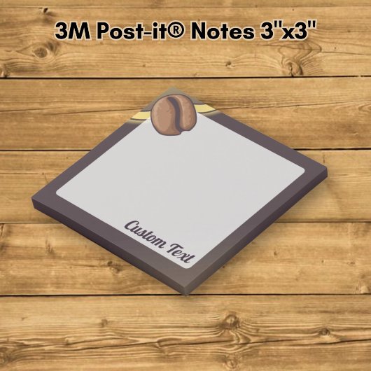 Coffee Bean Icon Post-it Klebezettel