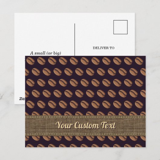 Coffee Bean Icon Postkarte (Vorne/Hinten)