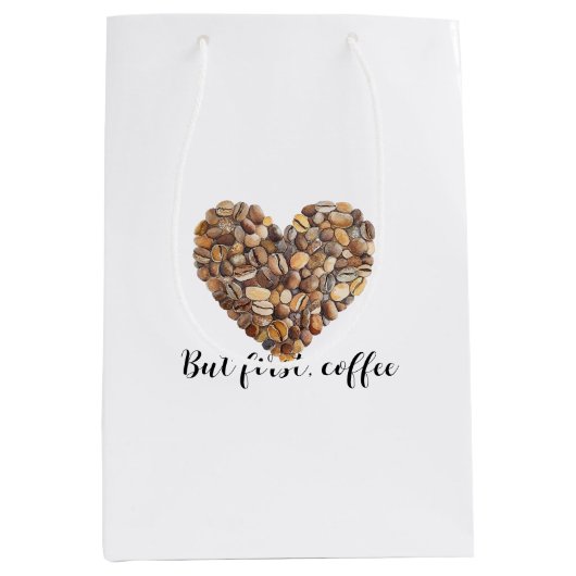 Coffee Bean liebt Kaffee an erster Stelle Mittlere Geschenktüte (Vorderseite)