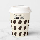 Coffee Bean Marken Geschäft Professionell Pappbecher (Rückseite)