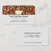 Coffee Bean Pile | Coffee Cup Logo Visitenkarte (Vorne/Hinten)