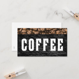 Coffee Bean Top Stripe Letterpress Punchcard Treuekarte