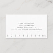 Coffee Bean Top Stripe Letterpress Punchcard Treuekarte (Rückseite)