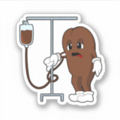 Coffee bean with Coffee pot Aufkleber (Vorderseite)