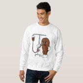 Coffee bean with Coffee pot Sweatshirt (Vorne ganz)