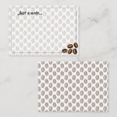 Coffee Beans Blank Just a note Coffee Lover Mitteilungskarte (Vorne/Hinten)