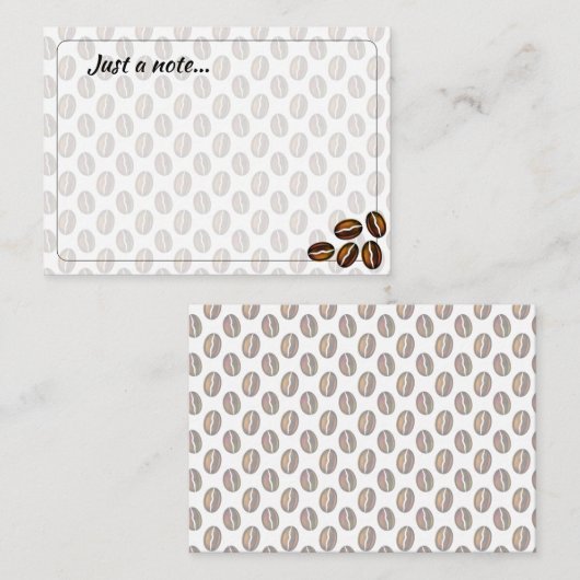 Coffee Beans Blank Just a note Coffee Lover Mitteilungskarte (Vorne/Hinten)