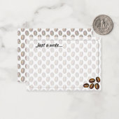 Coffee Beans Blank Just a note Coffee Lover Mitteilungskarte (Vorderseite/Rückseite Beispiel)