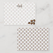 Coffee Beans Coffee Lover Monogram Mitteilungskarte (Vorne/Hinten)