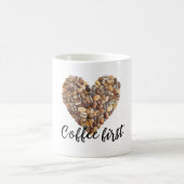 Coffee Beans Heart Kaffeetasse (Mittel)