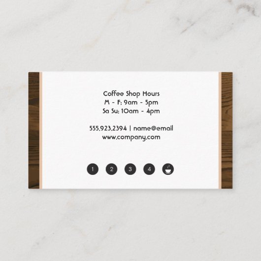 Coffee Beans in Mug Treuekarte (Rückseite)