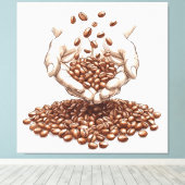 Coffee Beans Leinwanddruck (Insitu (Holzboden))