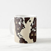 Coffee beans map design kaffeetasse (Vorderseite Links)