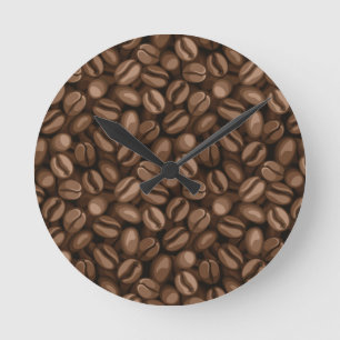 Coffee beans runde wanduhr