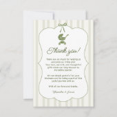 Coffee Bebe Brewing Stripes Brunch Baby Shower Dankeskarte (Vorderseite)