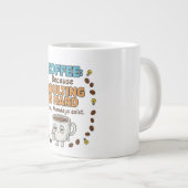 Coffee Because Adulting is Hard Jumbo-Tasse (Vorderseite Rechts)