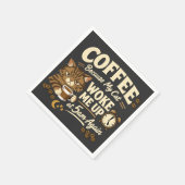 Coffee Because Cat Woke Me up Serviette (Ecke)