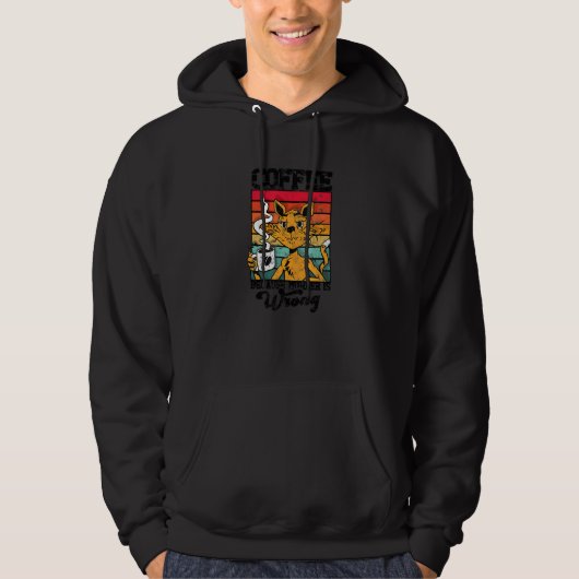Coffee because murder is wrong coffee addiction hoodie (Vorderseite)