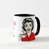 Coffee Because Murder Is Wrong Funny Retro Mug Tasse (VorderseiteRechts)