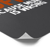 Coffee Because Murder Is Wrong Funny Sarcastic  Poster (Ecke)