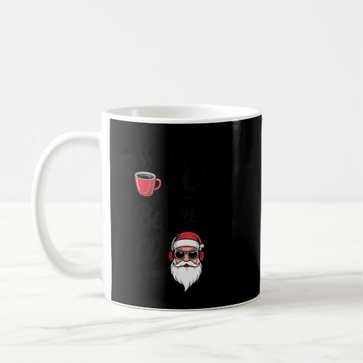 Coffee Before Carols Funny Caffeine Lover Christma Kaffeetasse (Links)