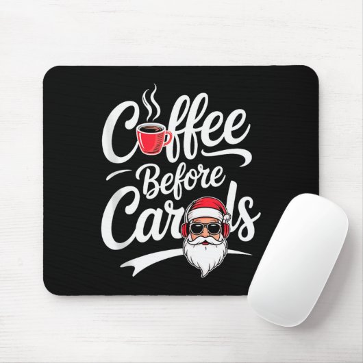 Coffee Before Carols Funny Caffeine Lover Christma Mousepad (Mit Mouse)