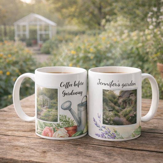 Coffee before gardening photo personal garden kaffeetasse