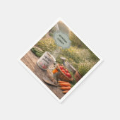 Coffee before gardening robin garden personal  serviette (Ecke)