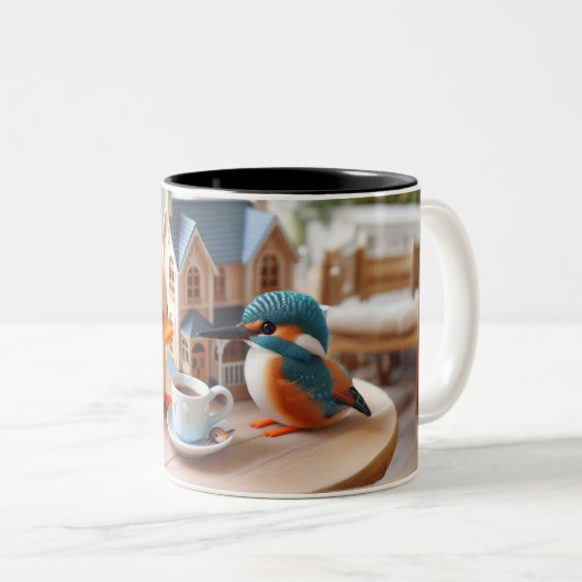 Coffee Birds Zweifarbige Tasse (VorderseiteRechts)
