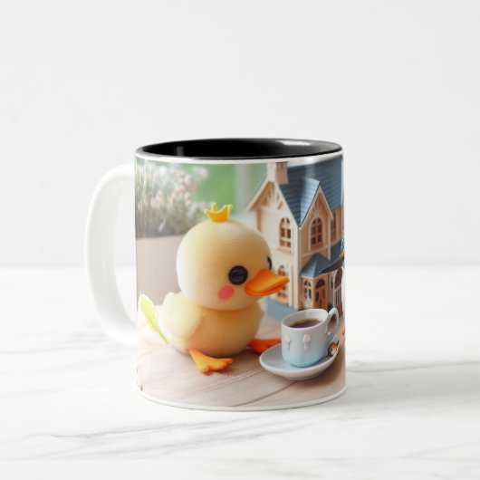 Coffee Birds Zweifarbige Tasse (Vorderseite Links)