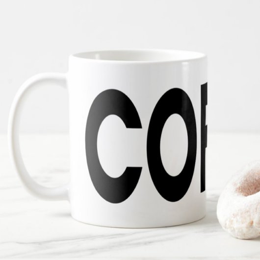 COFFEE Black Typografie Kaffeetasse