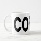 COFFEE Black Typografie Kaffeetasse (Links)