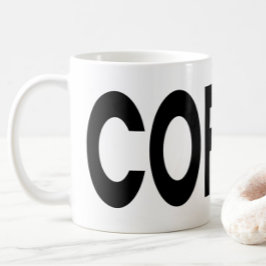 COFFEE Black Typography   Kaffeetasse