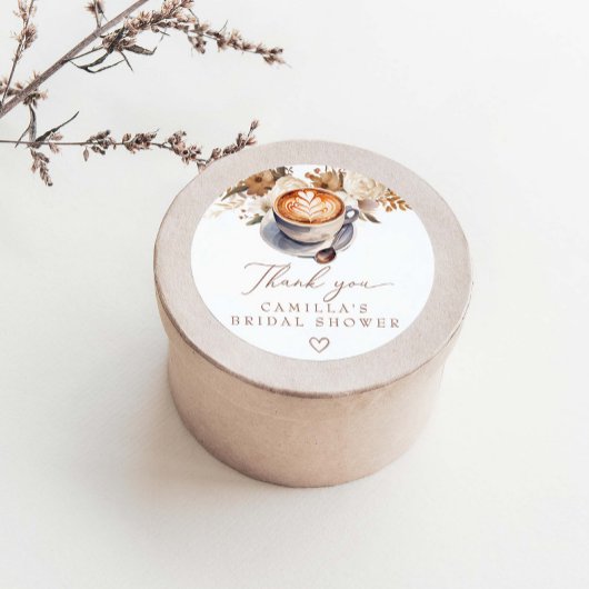 Coffee Boho Brautparty Runder Aufkleber