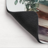 Coffee Boho Floral Green Brown Wasserfarbe Mousepad (Ecke)