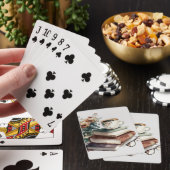 Coffee Boho Floral Watercolor Spielkarten (In Situ)