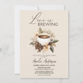 Coffee Boho Liebe ist das Brechen von Brautparty Einladung (Vorderseite)