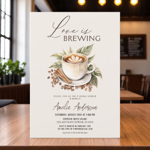 Coffee Boho Liebe ist das Brechen von Brautparty Einladung